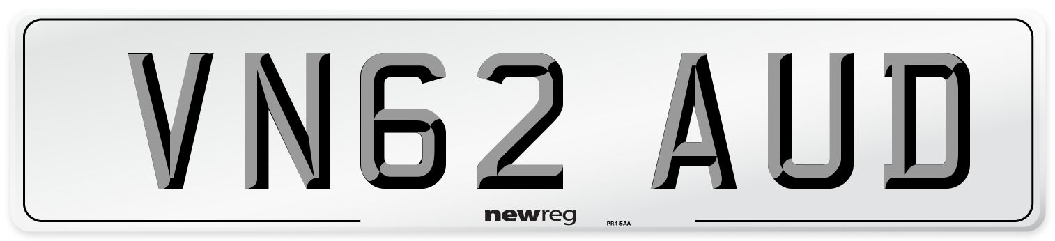 VN62 AUD Number Plate from New Reg